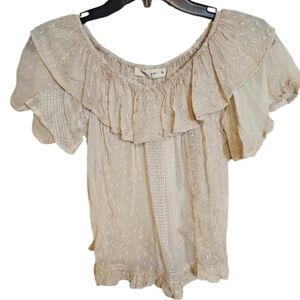 Molly Green Fairy Cottagecore Ruffle Bohemian Pesent Top
